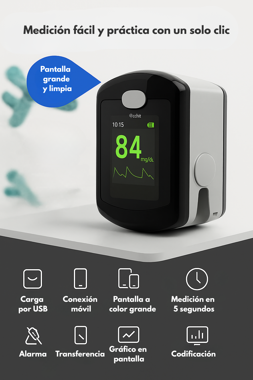 GlucoMax - Monitor glucosa sin pinchazos
