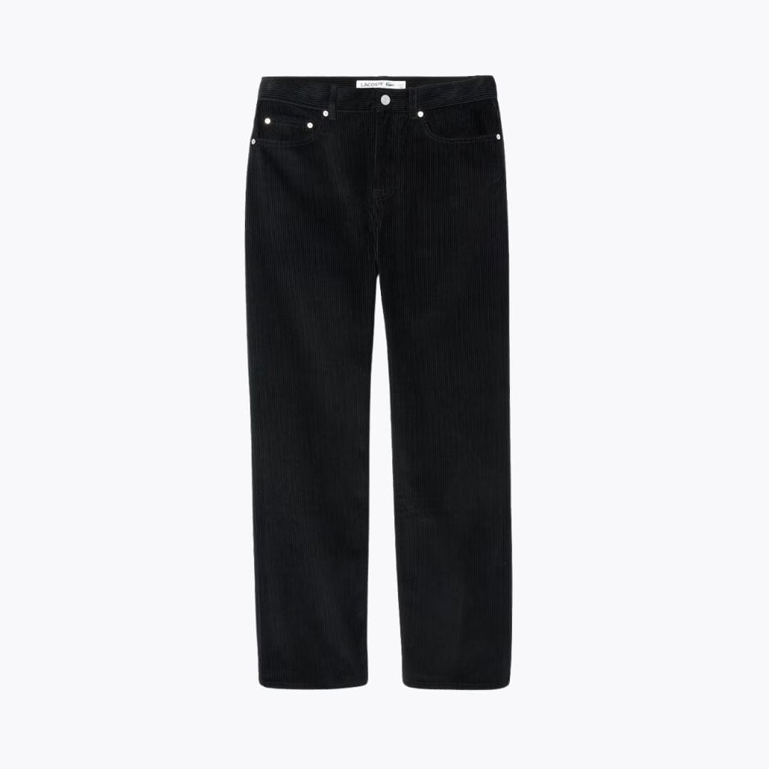 Lacoste 5 Pocket Straight Fit Velour Pants LS Black S