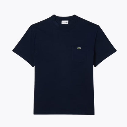 Lacoste Cotton T-Shirt With Breast Pocket LS Midnight Blue S