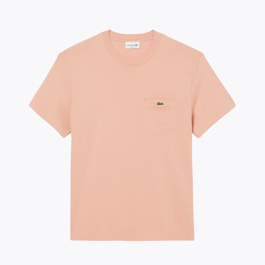 Lacoste Cotton T-Shirt With Breast Pocket LS Pinkish Beige S