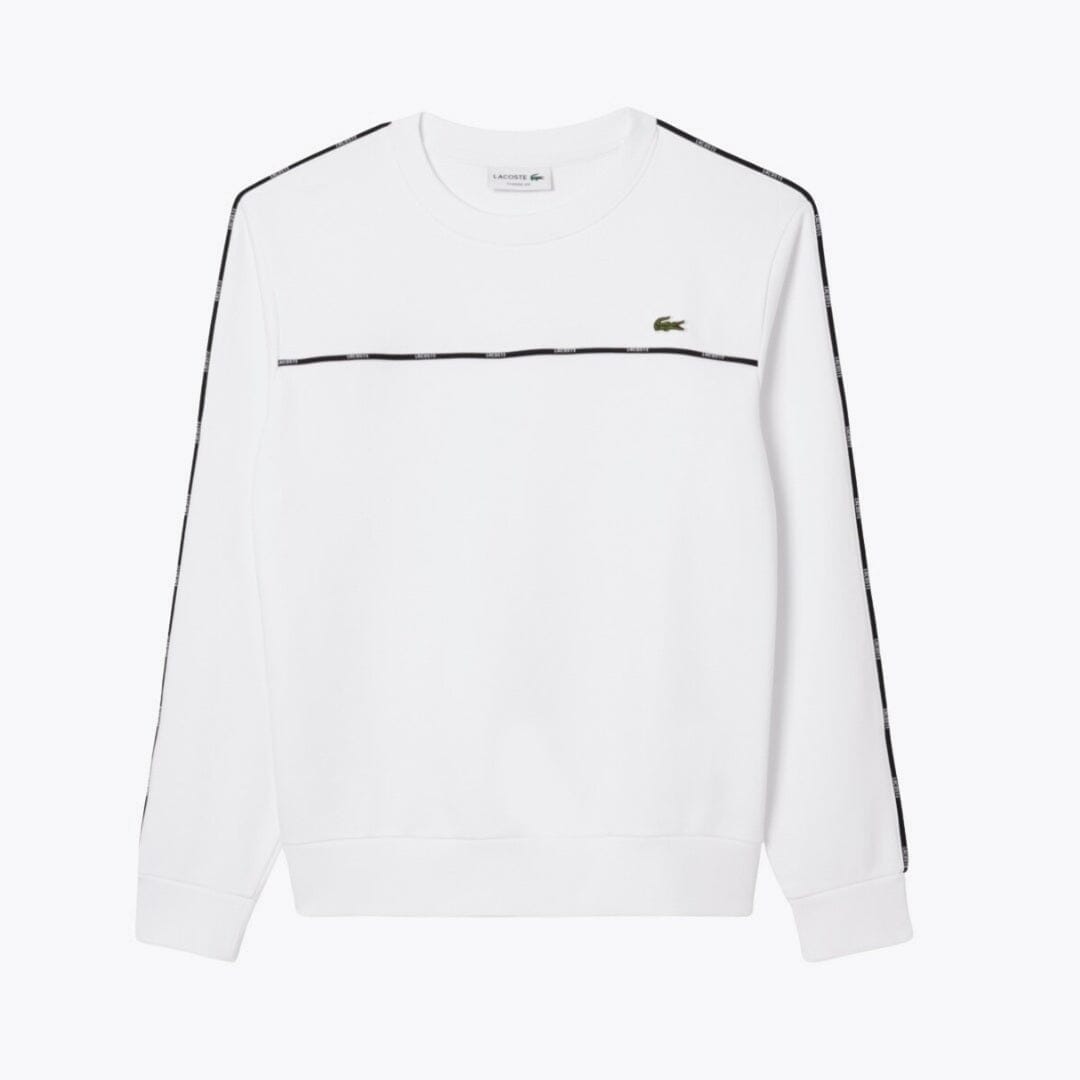 Lacoste Logo Trim Fleece Sweatshirt LS White S