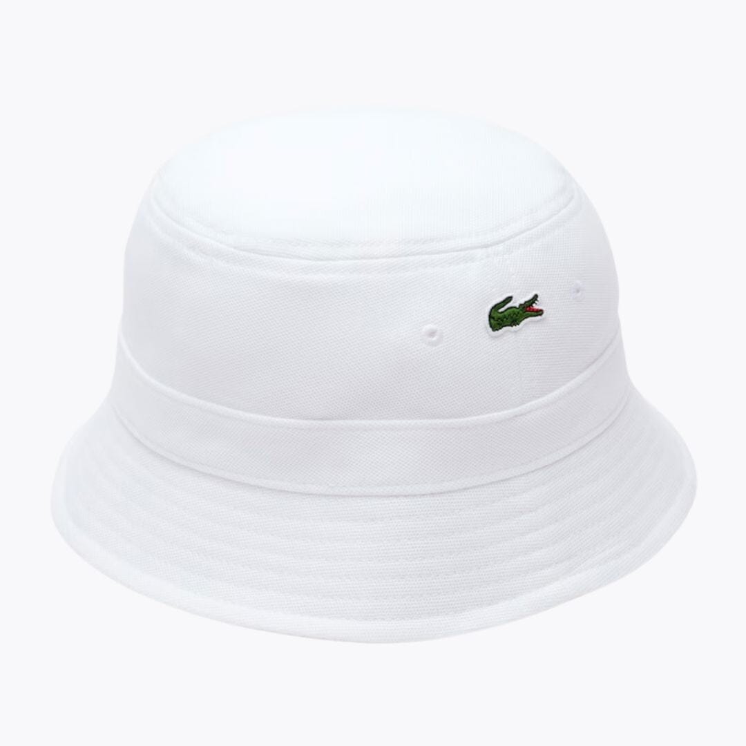 Lacoste Piqué Bucket Hat LS White