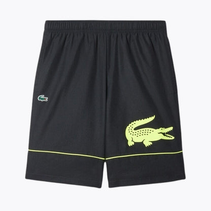 Lacoste Printed Diamond Taffeta Tennis Shorts LS Black S