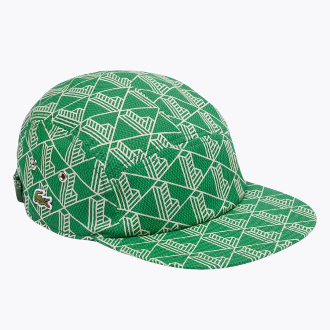 Lacoste Printed Twill Jockey Cap LS Green / Beige