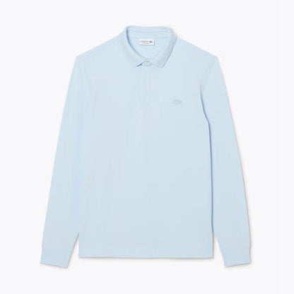 Lacoste Regular Fit Paris Stretch Piqué Polo Shirt LS Blue S