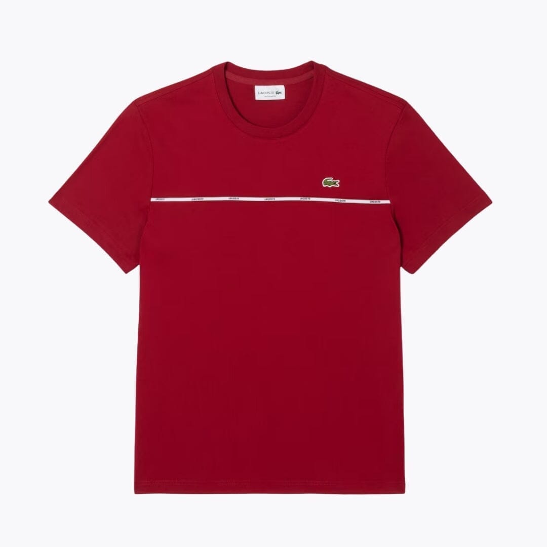 Lacoste Trim Cotton Jersey T-shirt LS Bordeaux S