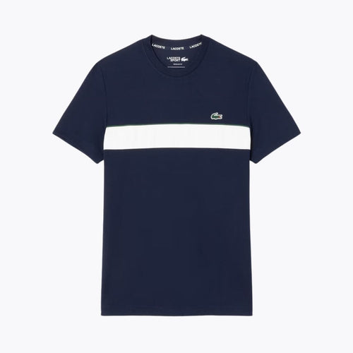 Lacoste Ultra Dry Printed Tennis T-shirt LS Navy Blue / White S