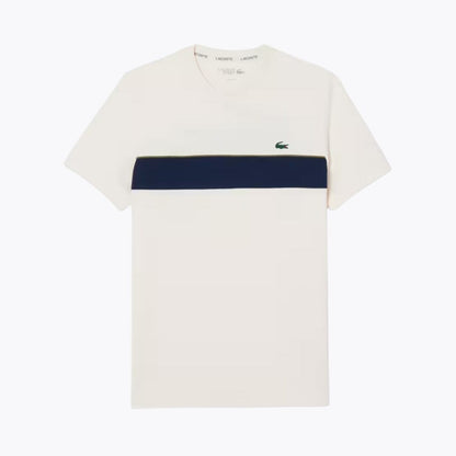Lacoste Ultra Dry Printed Tennis T-shirt LS White / Navy Blue S