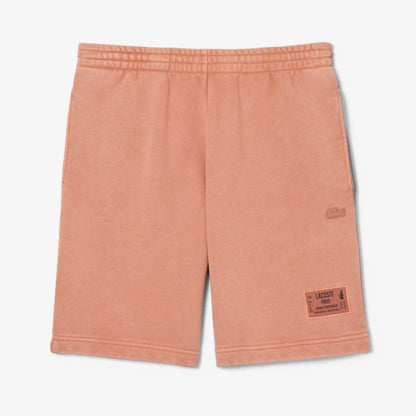Lacoste Washed Effect Cotton Fleece Shorts LS Terracota Brown S