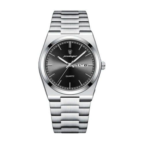 Poedagar Essenza 40Mm Watch - Waterproof | Stainless Steel LS Silver Black