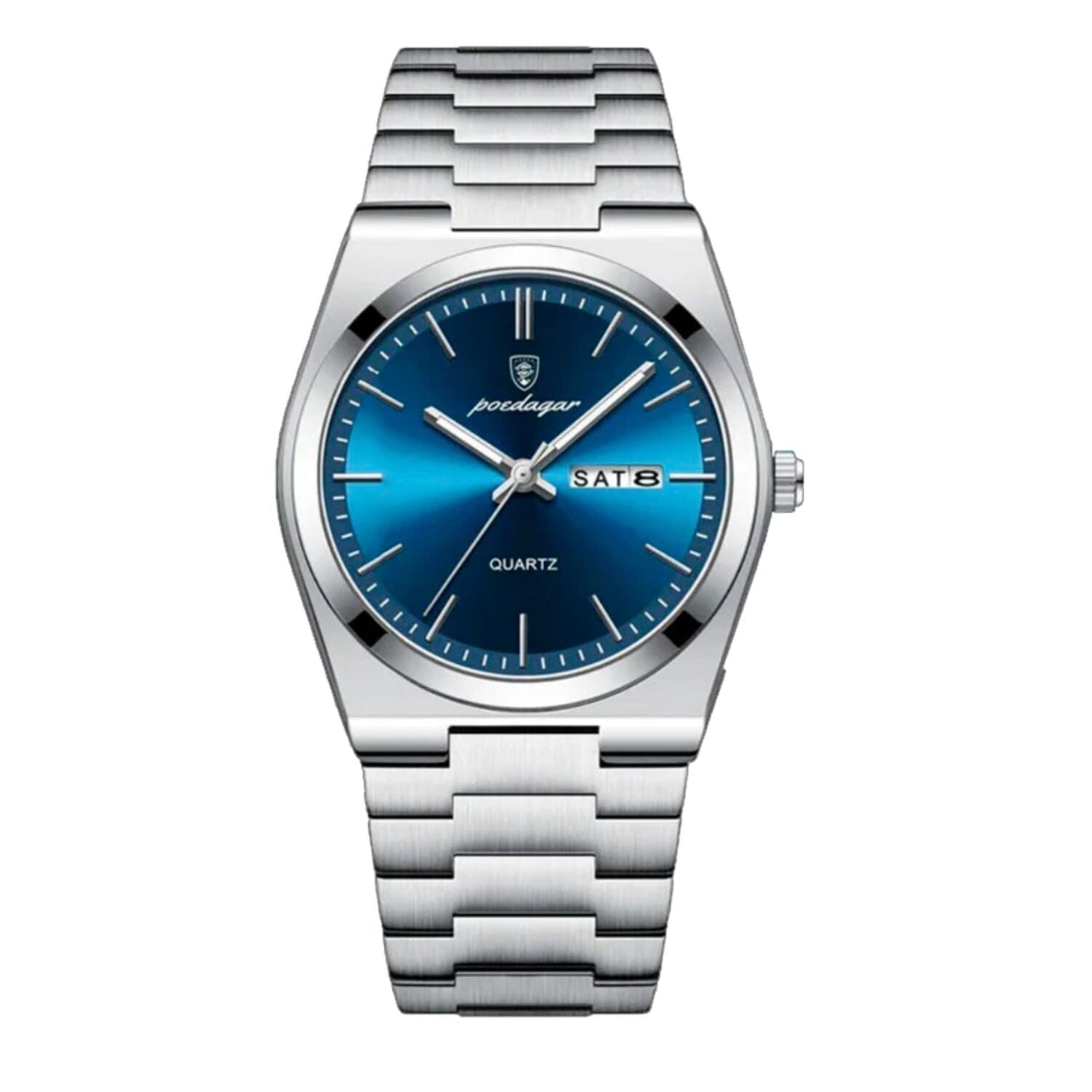 Poedagar Essenza 40Mm Watch - Waterproof | Stainless Steel LS Silver Blue