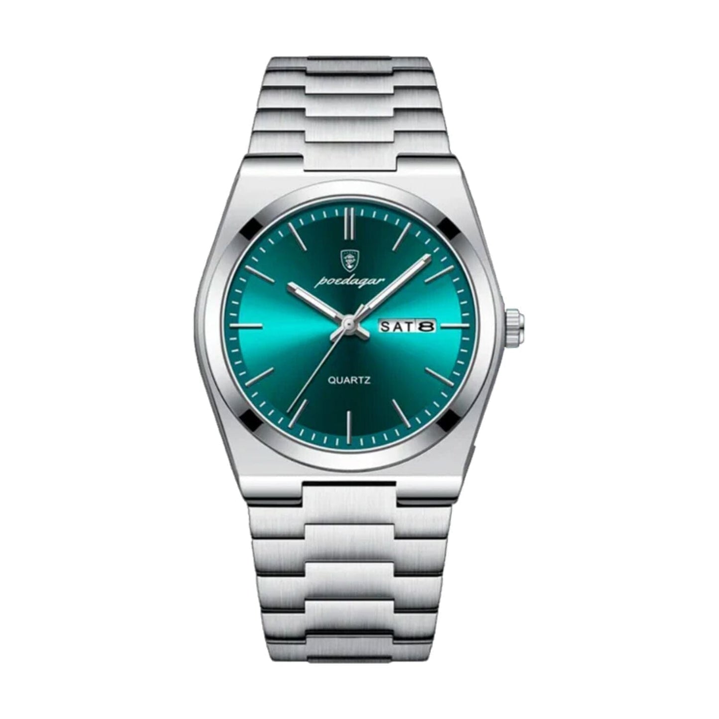 Poedagar Essenza 40Mm Watch - Waterproof | Stainless Steel LS Silver Green