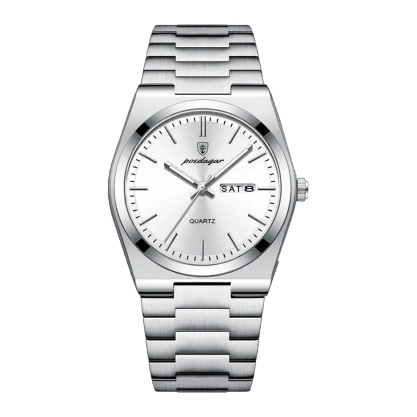Poedagar Essenza 40Mm Watch - Waterproof | Stainless Steel LS Silver White