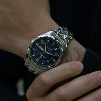 Poedagar Luminous Steel Watch 40 Mm – Waterproof | Transfer Steel LS