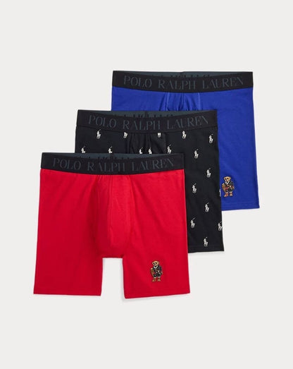 Ralph Lauren 4D-Flex Polo Bear Boxer Brief 3-Pack LS Multi S