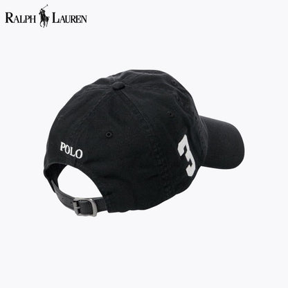 Ralph Lauren Big Pony Chino Ball Cap LS Black