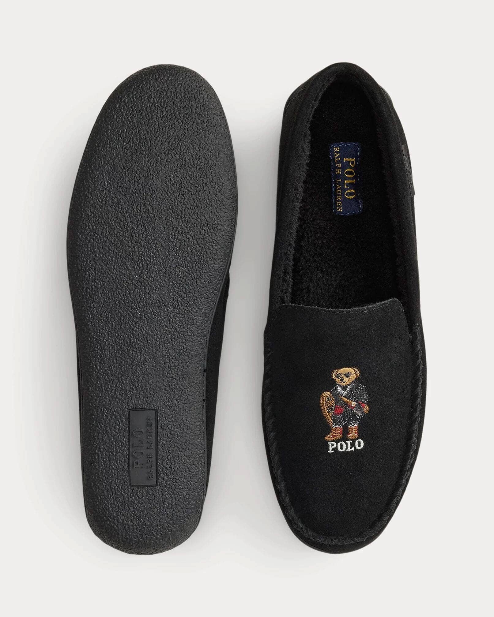 Ralph Lauren Brenan Polo Bear Suede Slipper LS