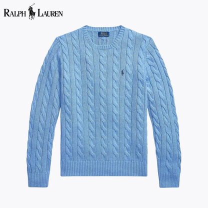 Ralph Lauren Cable-Knit Cotton Jumper LS Blue S