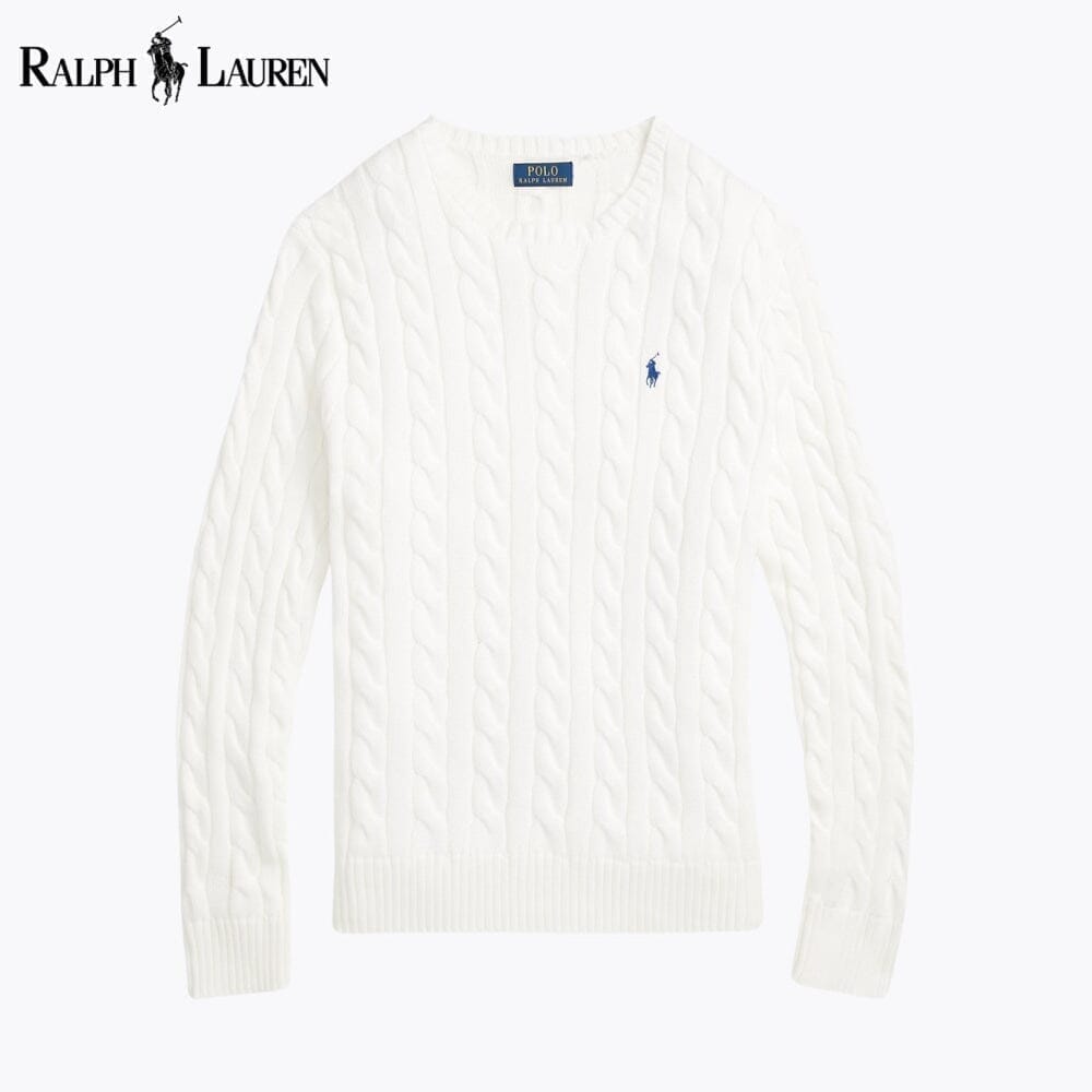 Ralph Lauren Cable-Knit Cotton Jumper LS White S