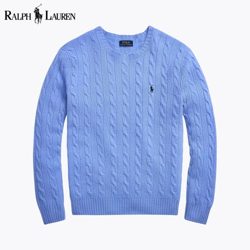 Ralph Lauren Cable-Knit Wool-Cashmere Jumper LS Blue S