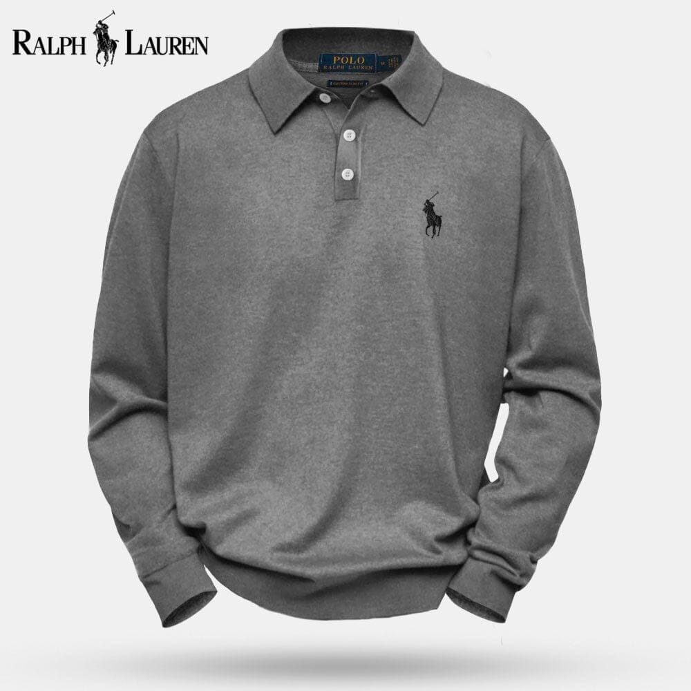Ralph Lauren Cable-Knit Wool Knit Sweater LS Grey S