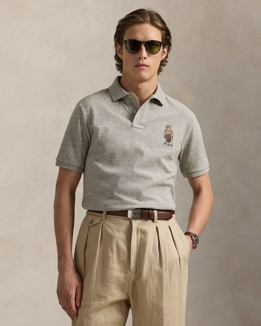 Ralph Lauren Classic Fit Polo Bear Mesh Polo Shirt LS