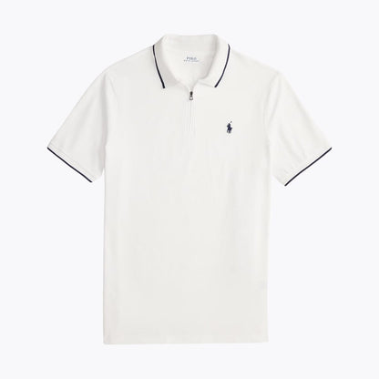 Ralph Lauren Classic Fit Stretch Mesh Polo Shirt LS White S