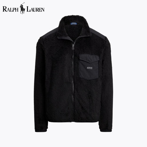 Ralph Lauren Curly Pile Fleece Jacket LS Black S