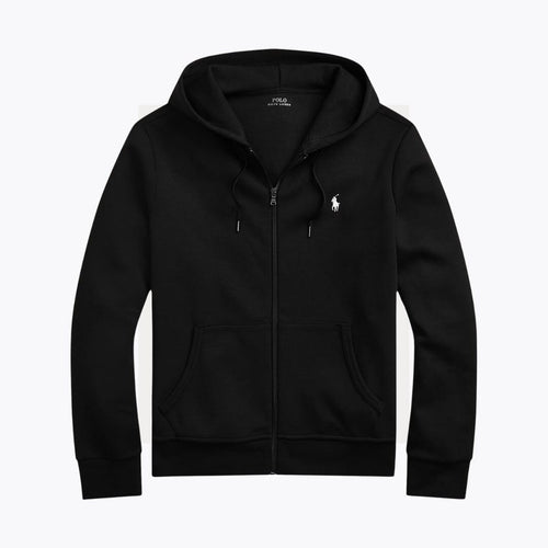 Ralph Lauren Double-Knit Full-Zip Hoodie LS Black S