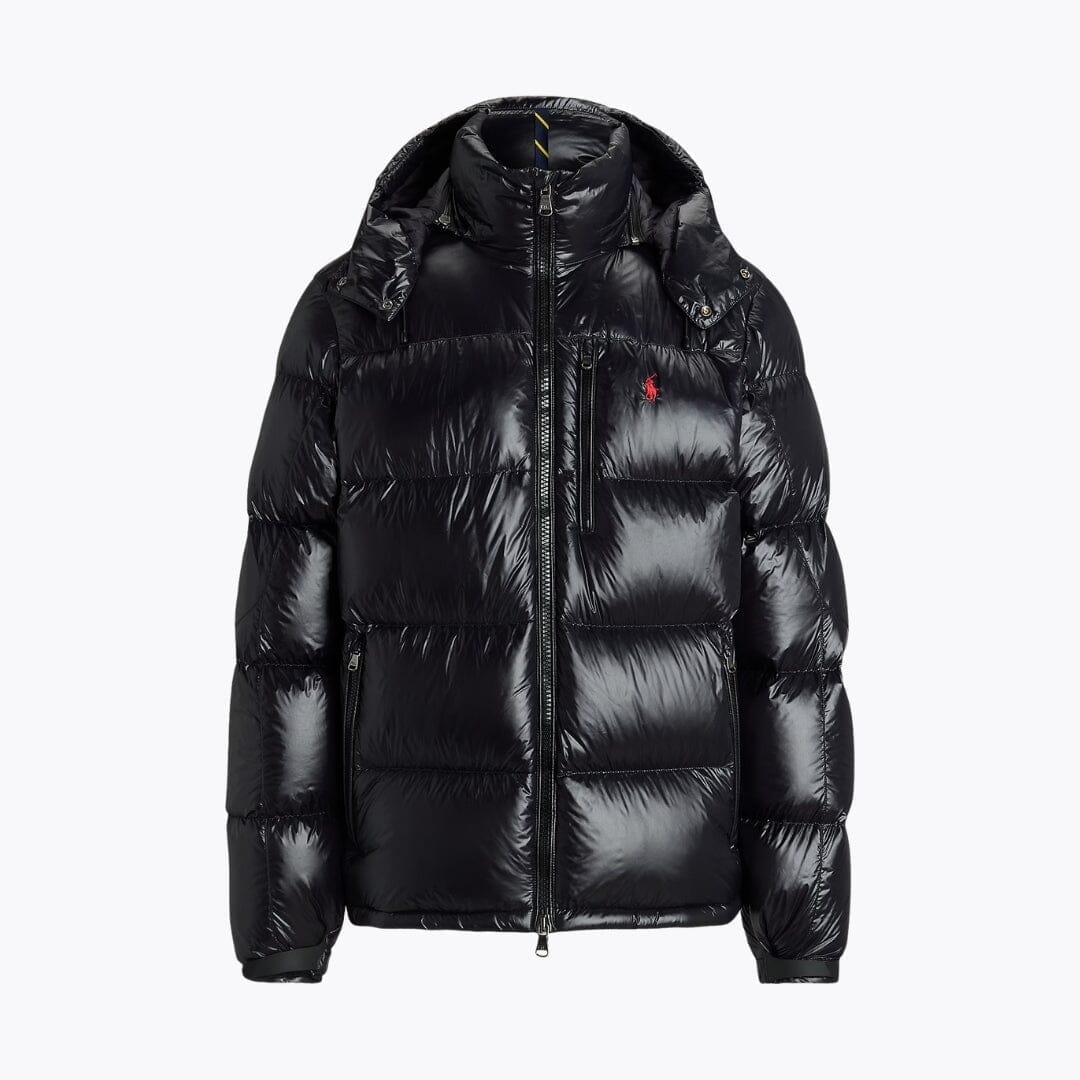 Ralph Lauren Gorham Glossed Down Jacket LS Polo Black Glossy S