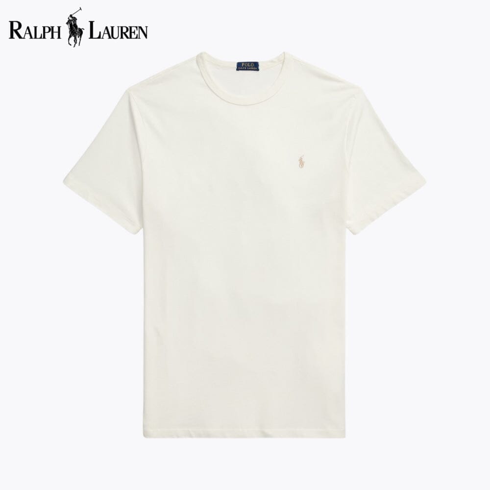 Ralph Lauren Jersey Crewneck T-Shirt LS Cream S