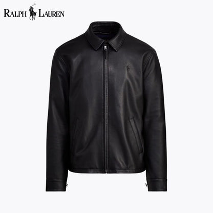 Ralph Lauren Leather Jacket LS Black S