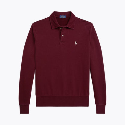 Ralph Lauren Loopback Fleece Collared Sweatshirt LS Classic Wine S