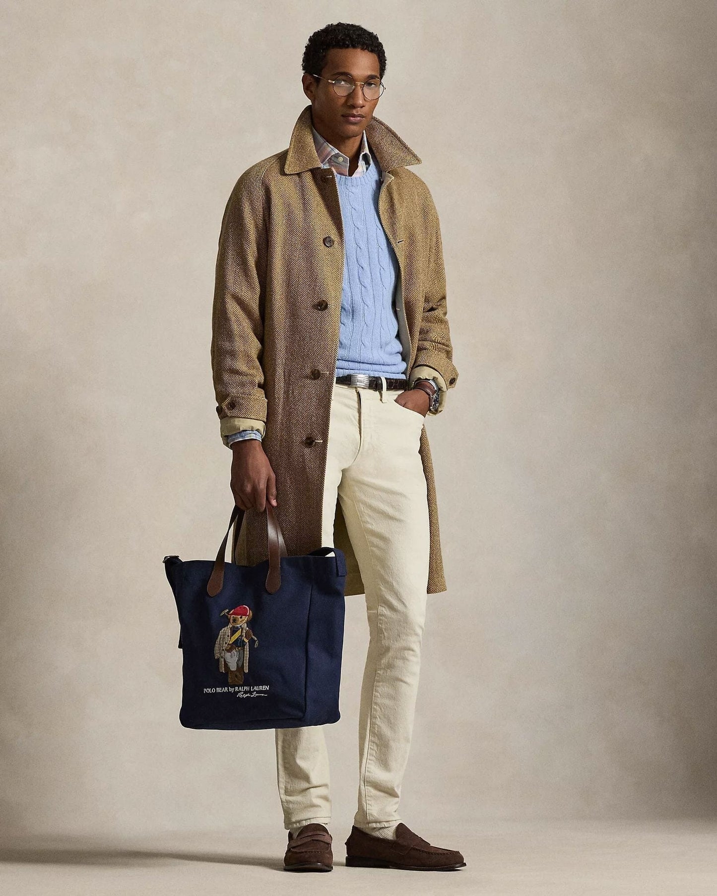 Ralph Lauren Polo Bear Canvas Shopper Tote LS