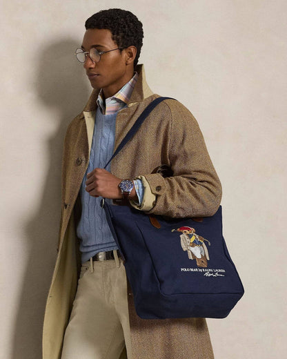 Ralph Lauren Polo Bear Canvas Shopper Tote LS