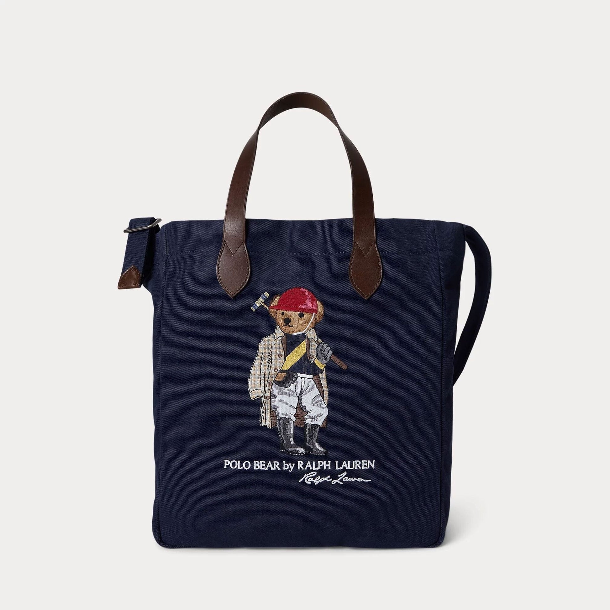 Ralph Lauren Polo Bear Canvas Shopper Tote LS Newport Navy