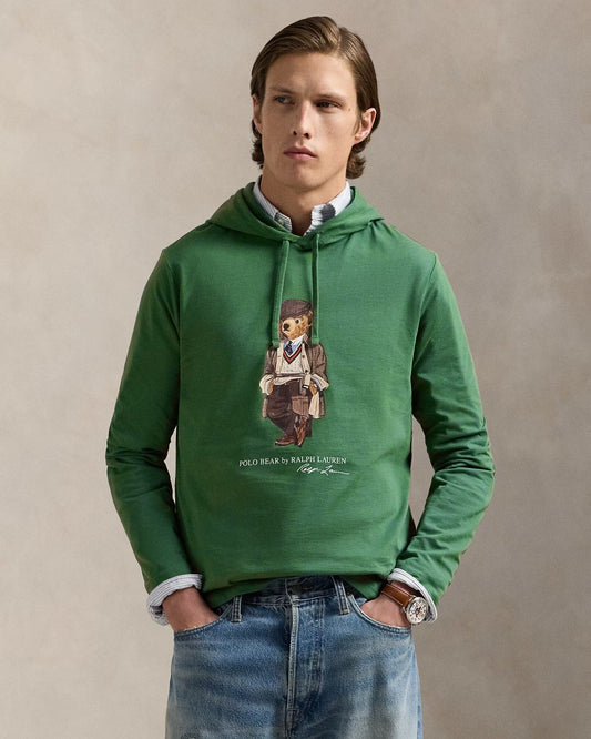 Ralph Lauren Polo Bear Jersey Hooded T-Shirt LS