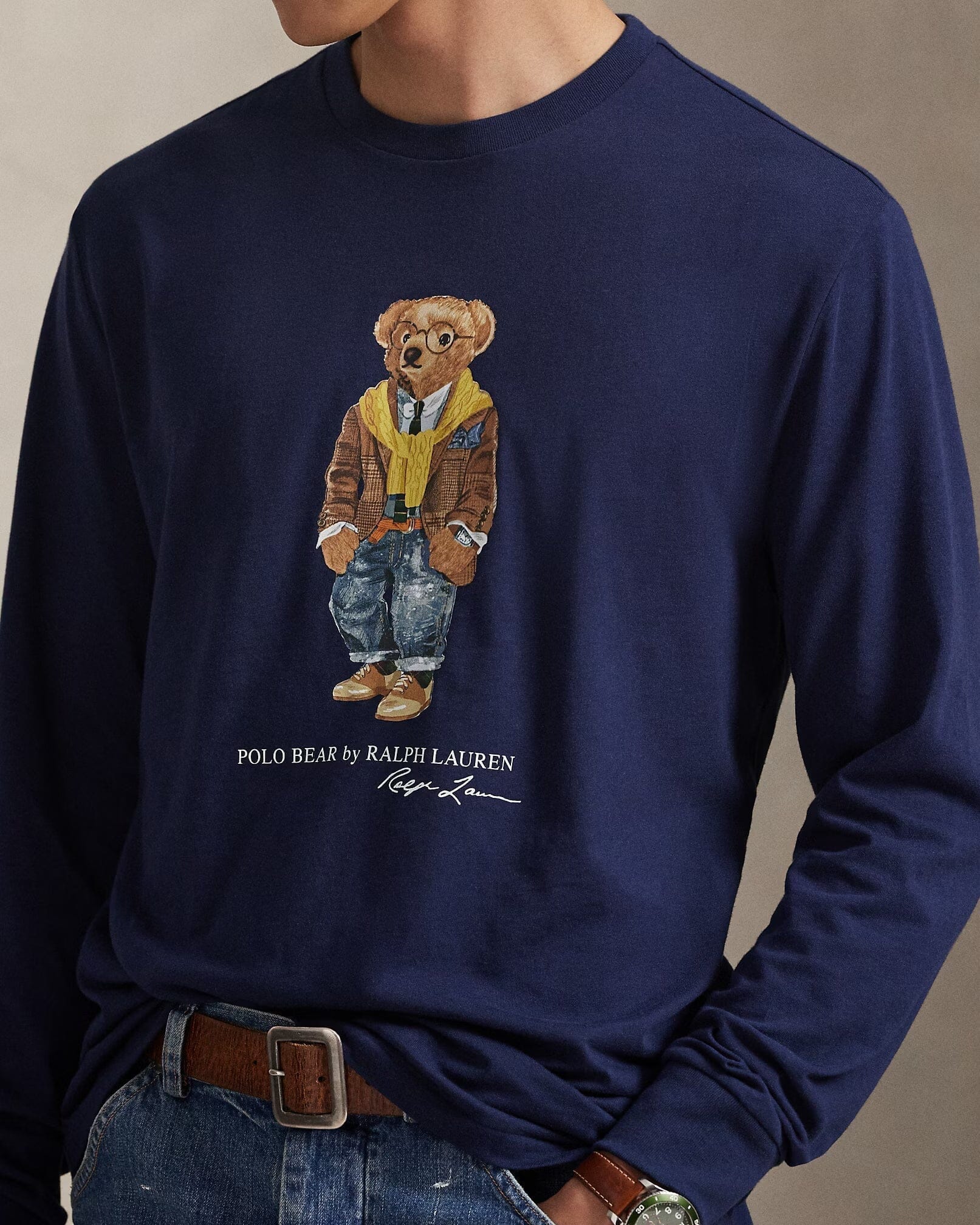 Ralph Lauren Polo Bear Jersey T-Shirt In A Classic Fit LS