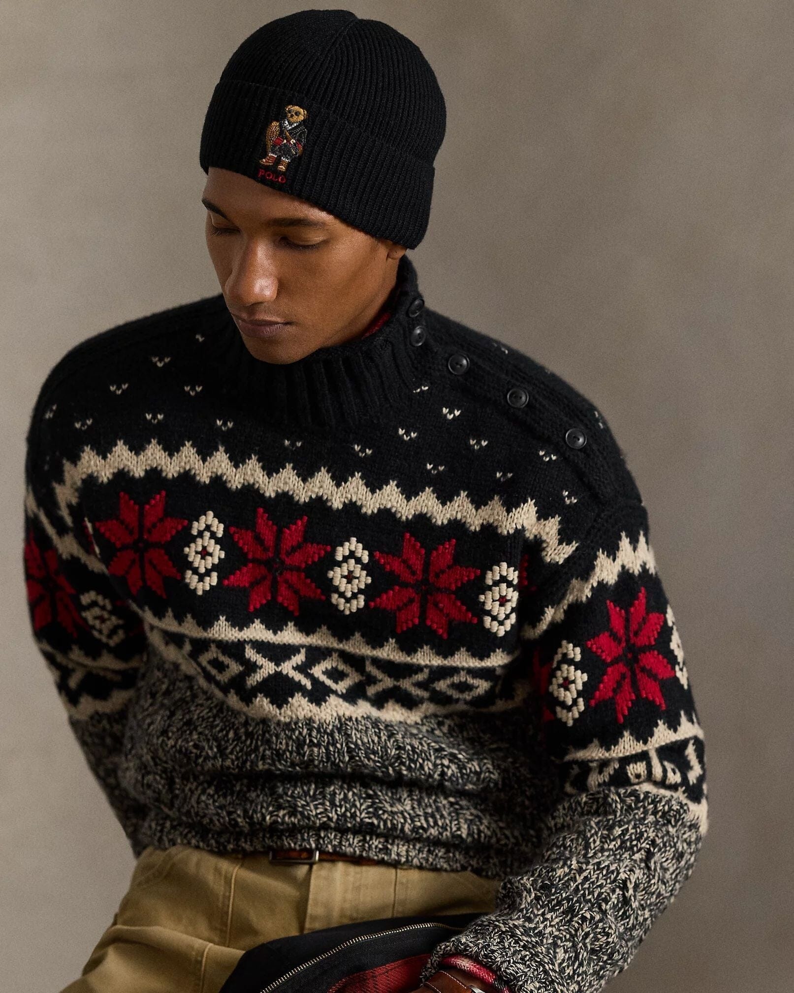 Ralph Lauren Polo Bear Rib-Knit Beanie LS