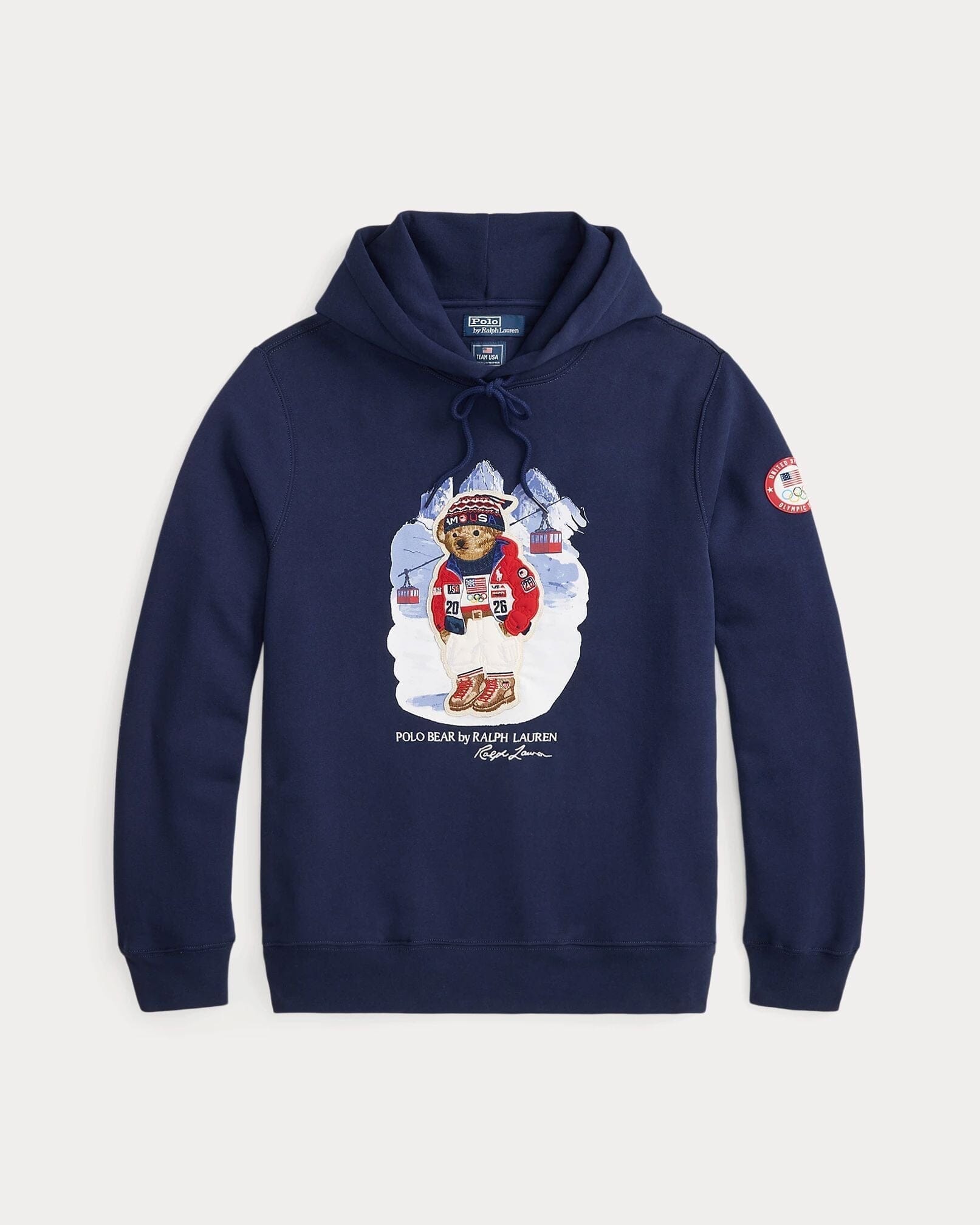 Ralph Lauren Team USA Polo Bear Hoodie LS Refined Navy S