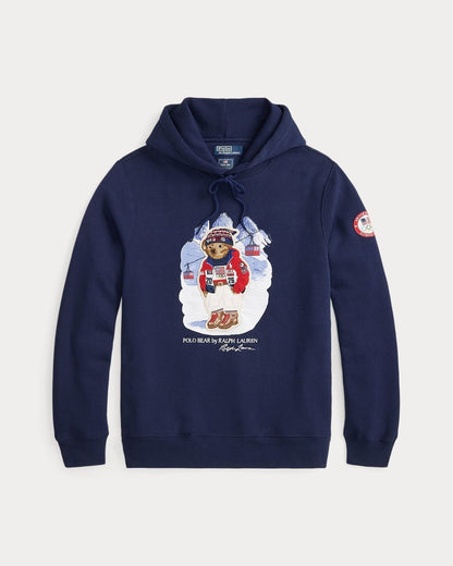 Ralph Lauren Team USA Polo Bear Hoodie LS Refined Navy S