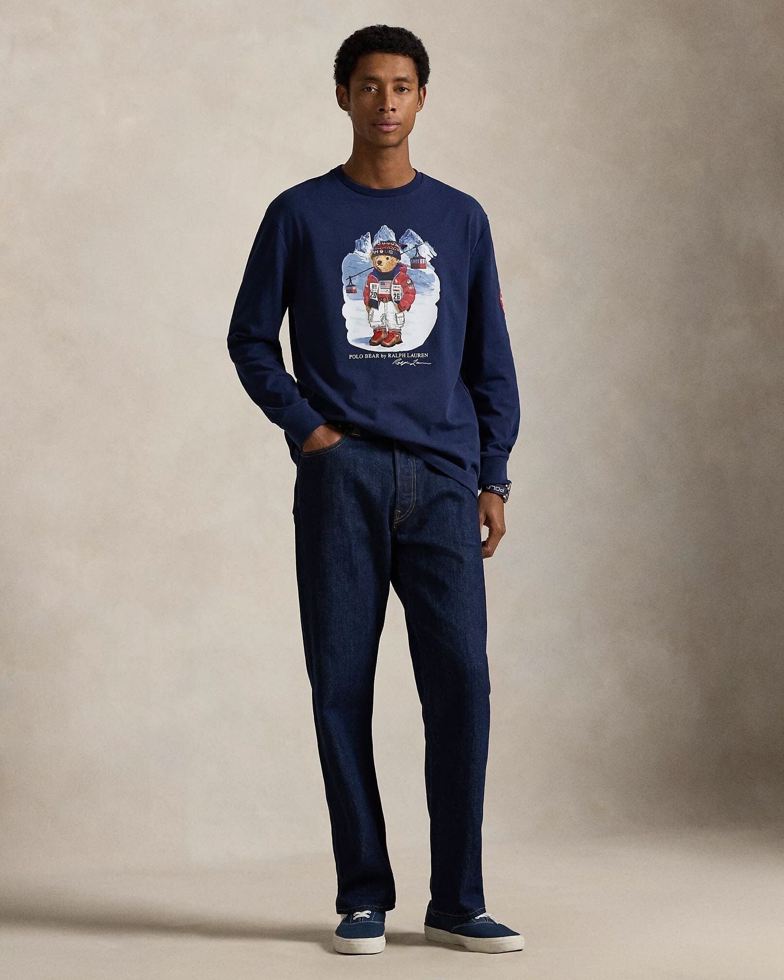 Ralph Lauren Team Usa Polo Bear T-Shirt LS