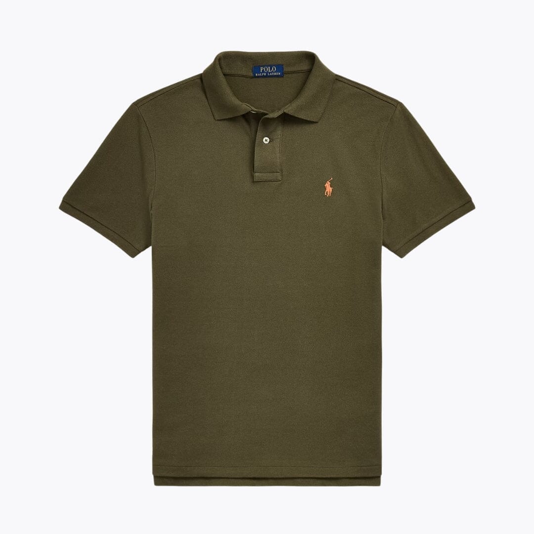 Ralph Lauren The Iconic Mesh Polo Shirt LS Canopy Olive S