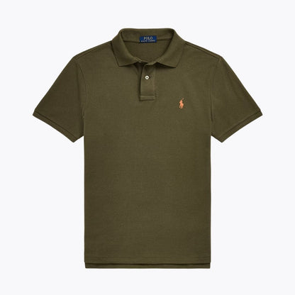 Ralph Lauren The Iconic Mesh Polo Shirt LS Canopy Olive S