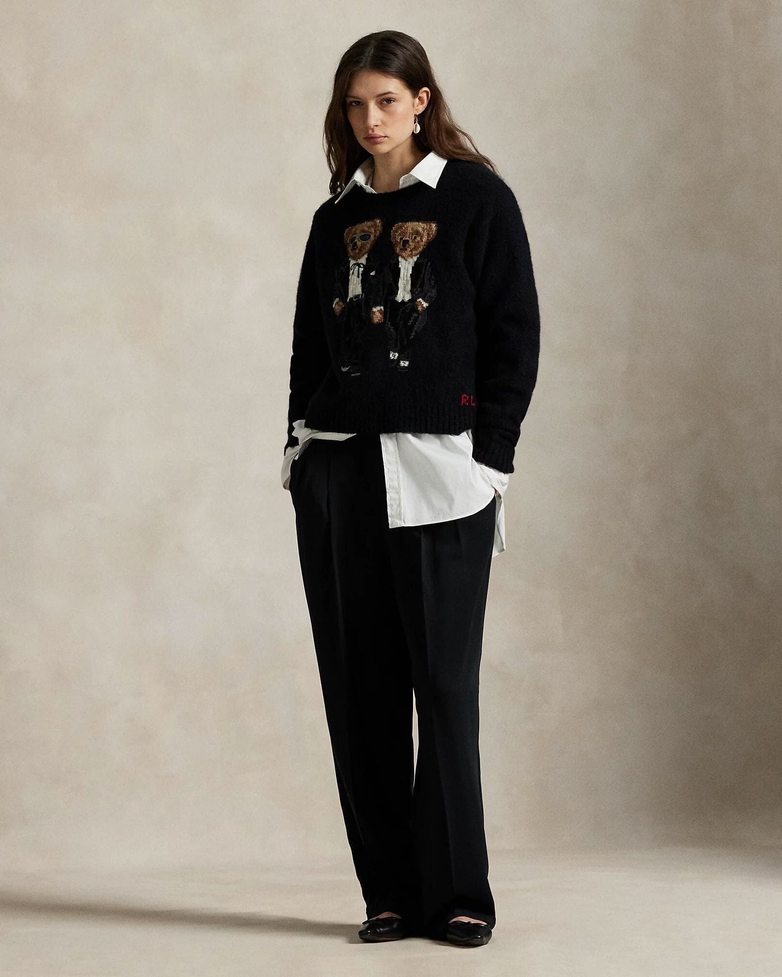 Ralph Lauren The Ralph & Ricky Tuxedo Bear Sweater LS