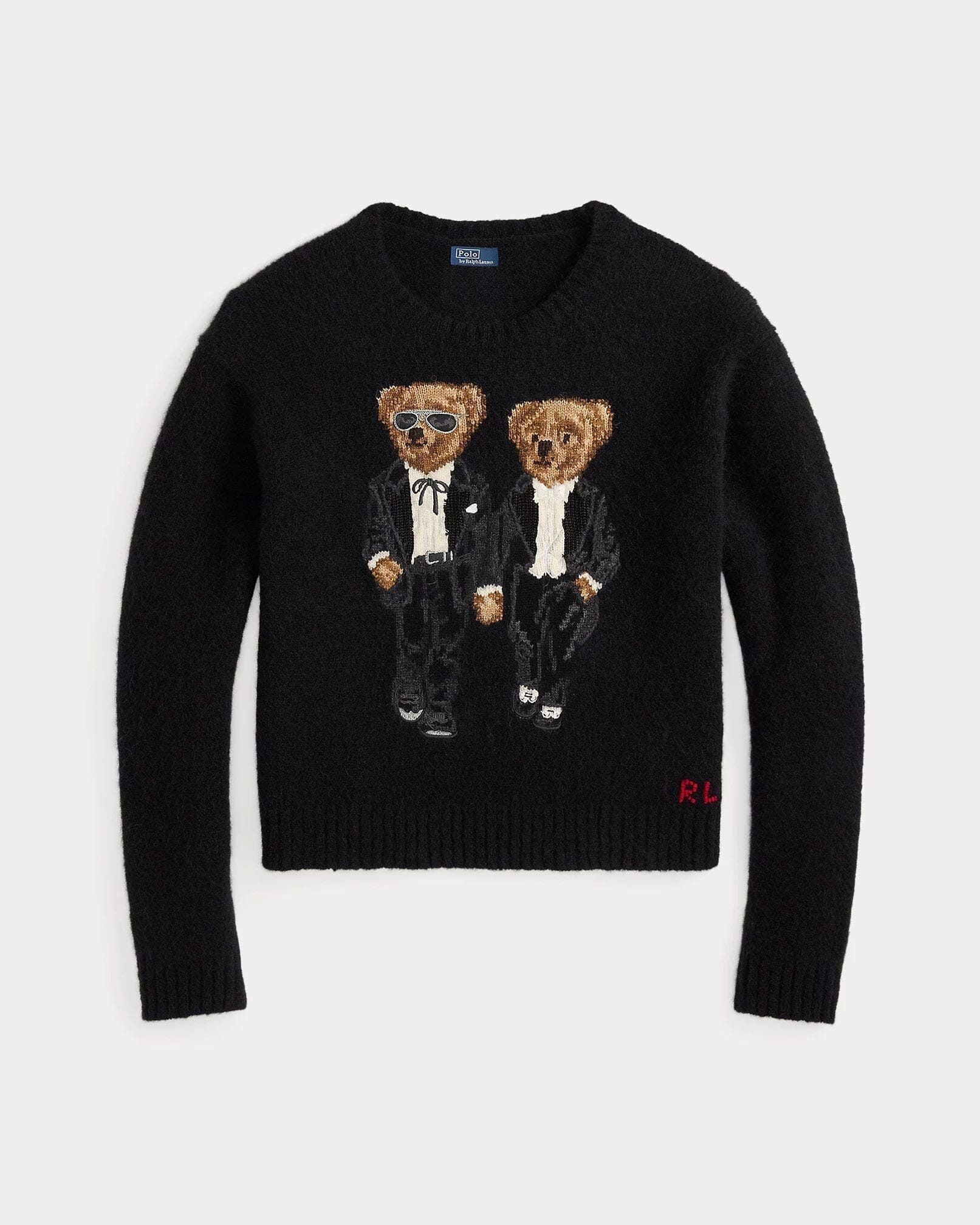 Ralph Lauren The Ralph & Ricky Tuxedo Bear Sweater LS Black S