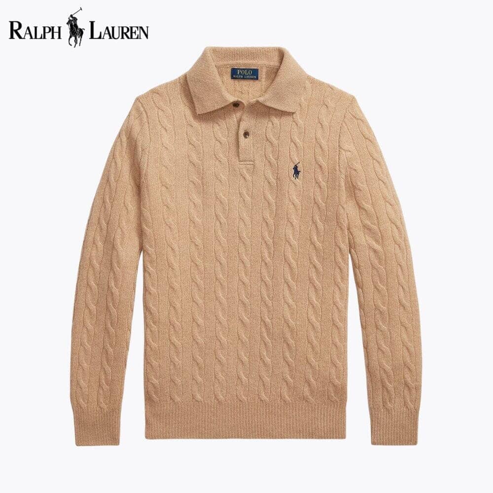 Ralph Lauren Wool–Cashmere Cable-Knit Jumper LS Camel S