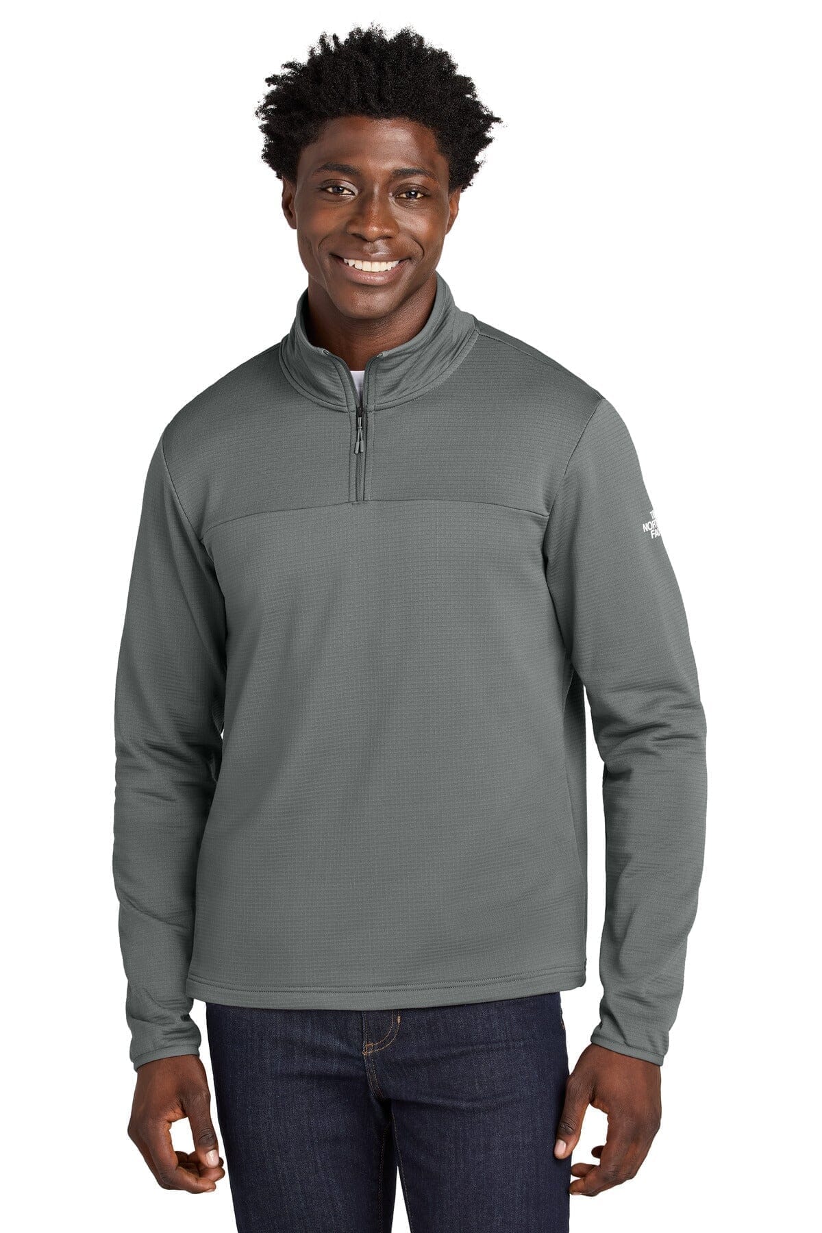 The North Face Aim 1/4-Zip Fleece LS Smoked Pearl Grey S