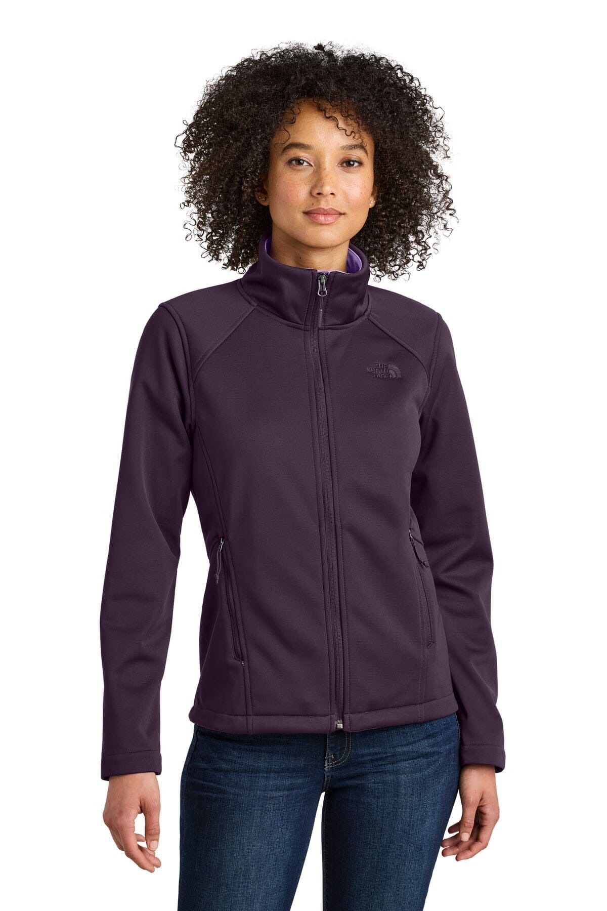 The North Face Women's Chest Logo Ridgewall Soft Shell Jacket LS Blackberry Wine S