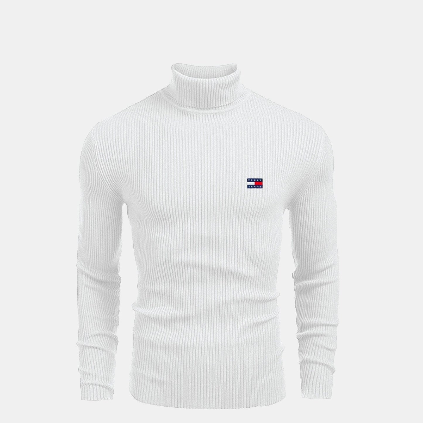 Tommy Hilfiger Turtleneck Cable-Knit Wool Sweater LS White S